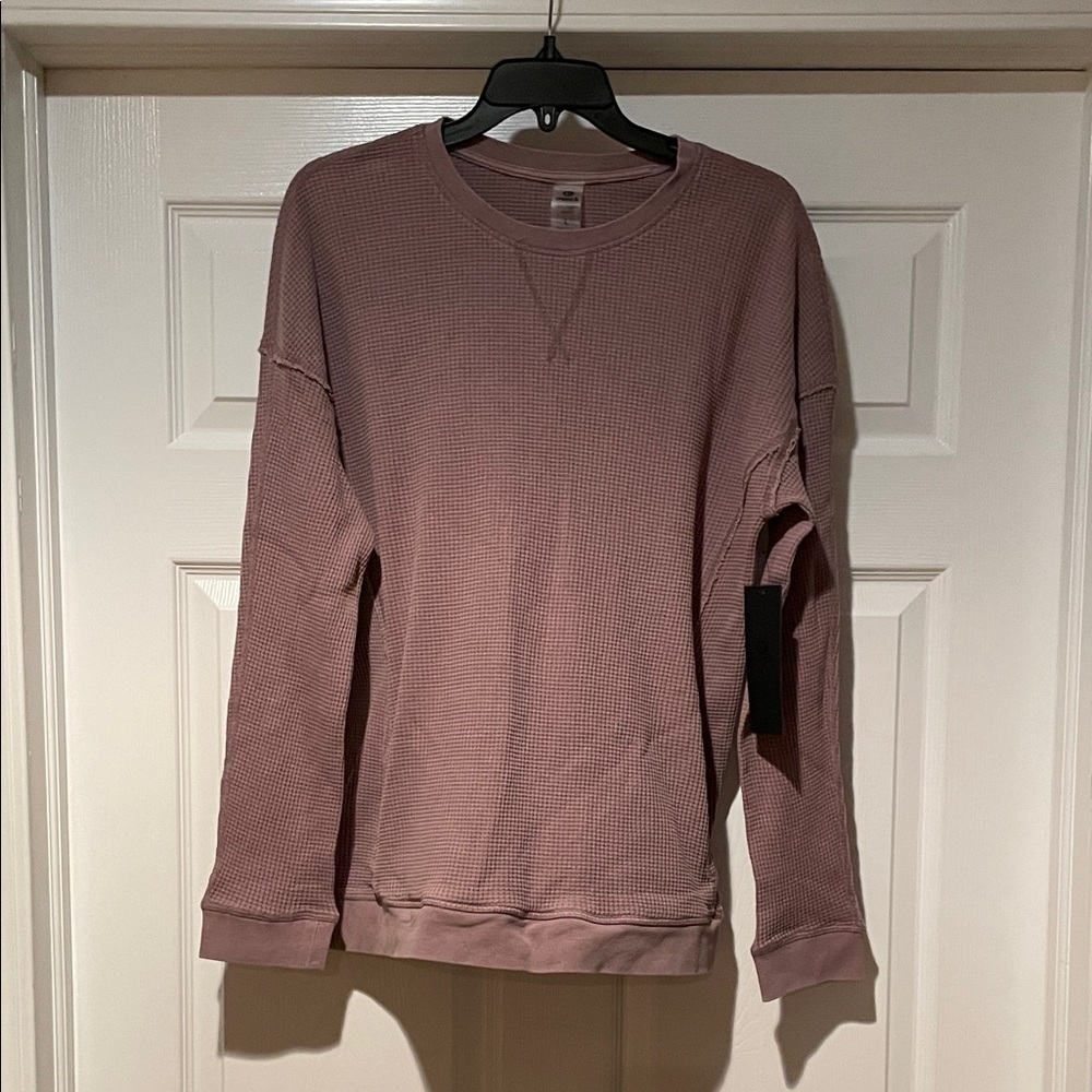 Mono B Mocha Waffle Knit Top